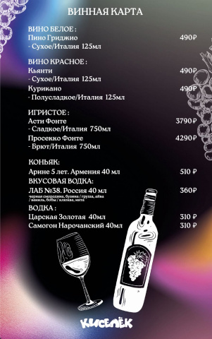 Барная карта